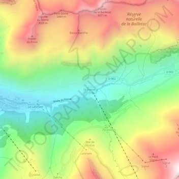 Le Fornet topographic map, elevation, terrain