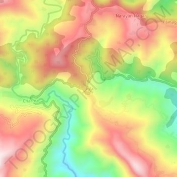 Ogla topographic map, elevation, terrain