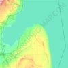 Huron topographic map, elevation, terrain