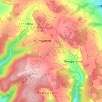 Ramscheid topographic map, elevation, terrain