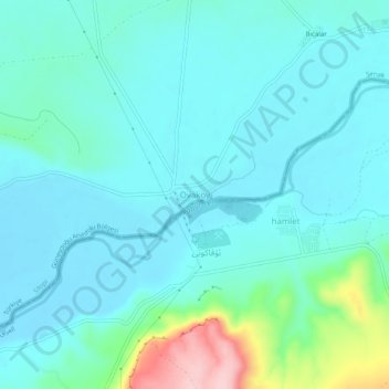 Ovaköy topographic map, elevation, terrain