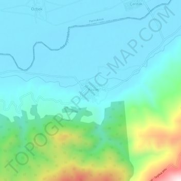 Kozan topographic map, elevation, terrain