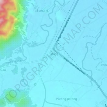 Parang topographic map, elevation, terrain