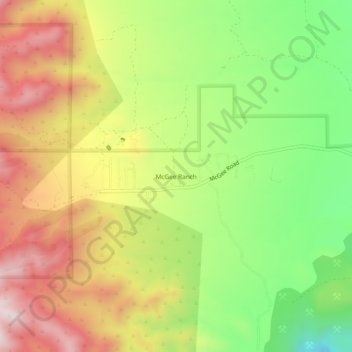 McGee Ranch topographic map, elevation, terrain