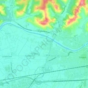 Avane topographic map, elevation, terrain