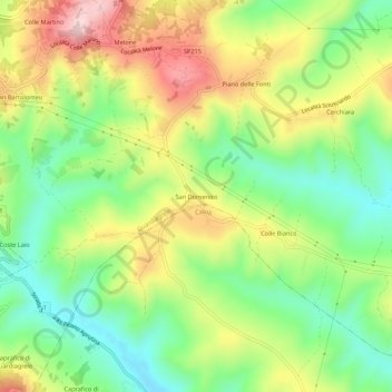 San Domenico topographic map, elevation, terrain