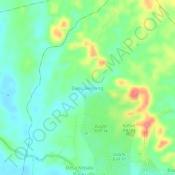 Desa Sekijang topographic map, elevation, terrain