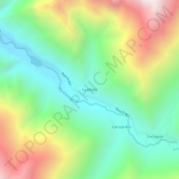 La Alfalfa topographic map, elevation, terrain