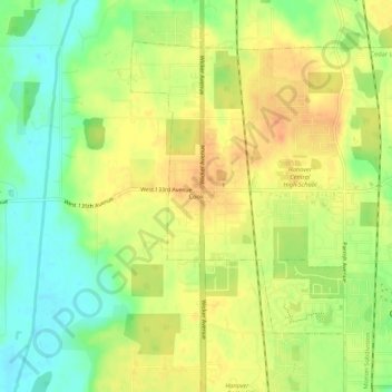 Cook topographic map, elevation, terrain