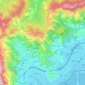 Sarbia topographic map, elevation, terrain