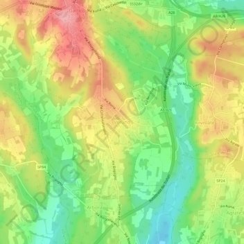 Veruno topographic map, elevation, terrain