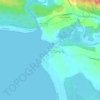 La Boca topographic map, elevation, terrain
