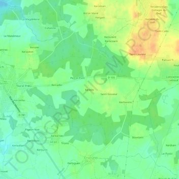Keredo topographic map, elevation, terrain