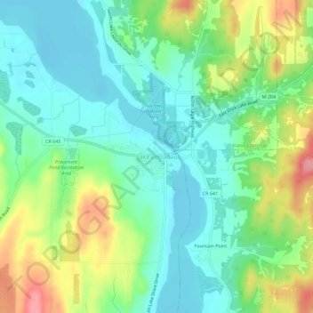 Lake Leelanau topographic map, elevation, terrain