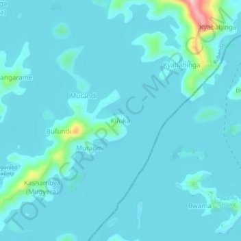 Kifuka topographic map, elevation, terrain