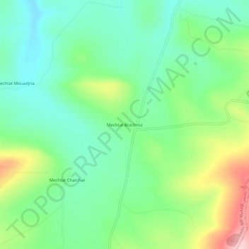 Mechtat Brachma topographic map, elevation, terrain