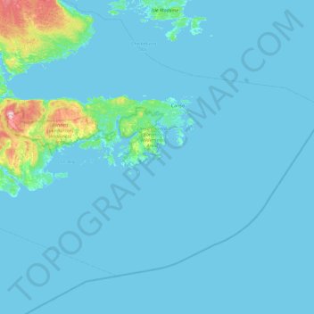 Dover Island topographic map, elevation, terrain