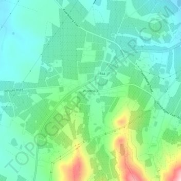 Windmeul topographic map, elevation, terrain