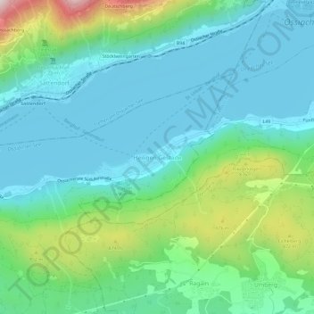 Heiligen Gestade topographic map, elevation, terrain