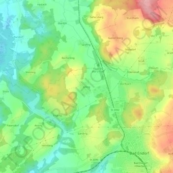 Jolling topographic map, elevation, terrain