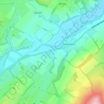 Honeyburn topographic map, elevation, terrain