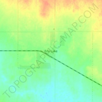 Fife Lake topographic map, elevation, terrain