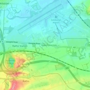 Middle Norton topographic map, elevation, terrain