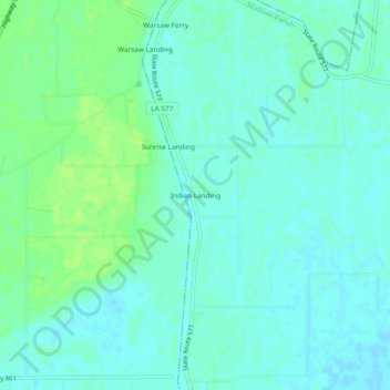 Indian Landing topographic map, elevation, terrain
