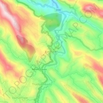 Karimban topographic map, elevation, terrain