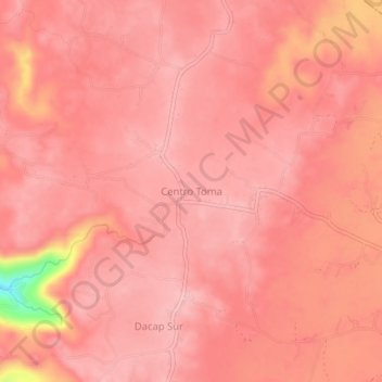 Centro Toma topographic map, elevation, terrain