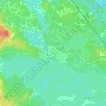 Fågelsjö topographic map, elevation, terrain