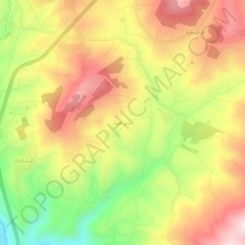 Nebi Hud topographic map, elevation, terrain