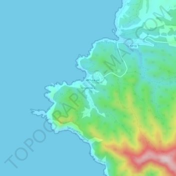 Argentiera topographic map, elevation, terrain