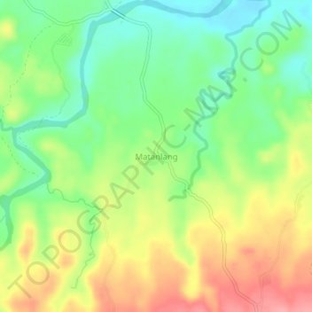 Matanlang topographic map, elevation, terrain