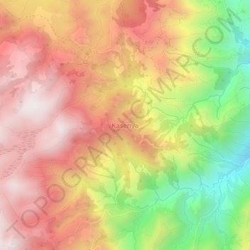 Kasenya topographic map, elevation, terrain