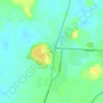 Al-Farafra topographic map, elevation, terrain