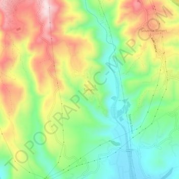 Simeri topographic map, elevation, terrain