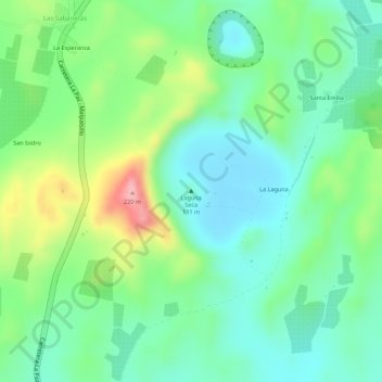 Laguna Seca topographic map, elevation, terrain