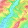 Degernau topographic map, elevation, terrain