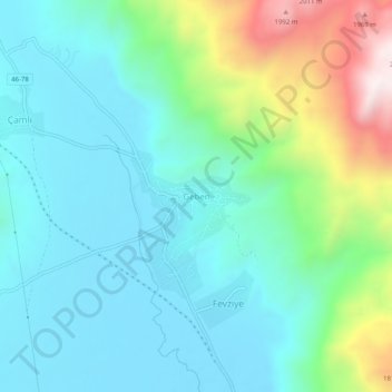 Geben topographic map, elevation, terrain