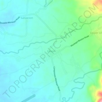 Union topographic map, elevation, terrain