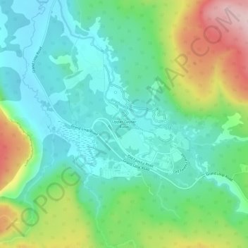 Upper Geyser Basin topographic map, elevation, terrain