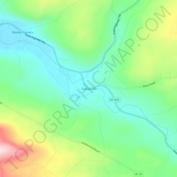 Gallupville topographic map, elevation, terrain