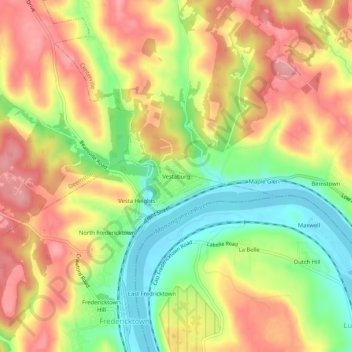 Vestaburg topographic map, elevation, terrain