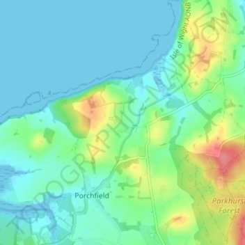 Great Thorness topographic map, elevation, terrain