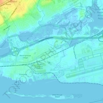 Lester topographic map, elevation, terrain