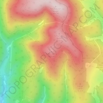 Adlersberg topographic map, elevation, terrain
