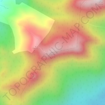 Capivari Médio topographic map, elevation, terrain