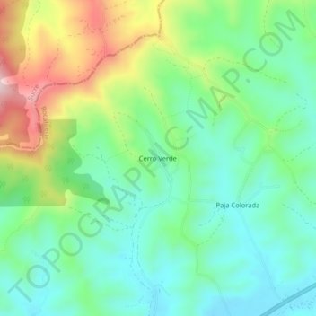 Cerro Verde topographic map, elevation, terrain