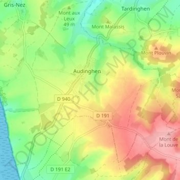 Todincthun topographic map, elevation, terrain